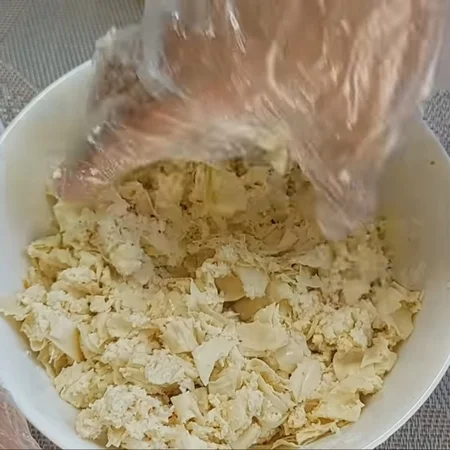 Bước 2 Trộn " thịt cá" Cá thu chay